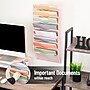 Mind Reader 8-Compartment Wall Mountable Metal File Organizer, Pink (MAG8C-PNK)~#|#~E96B2CD2-3C03-426E-9F366A380BD2D9E9_sc7