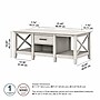 Bush Furniture Key West 47" x 24" Coffee Table, Linen White Oak (KWT148LW-03)~#|#~E97B3506-0B1B-41E4-88BD0C7EB1B90EDD_sc7