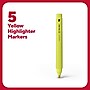 TRU RED™ Pocket Stick Highlighter with Grip, Chisel Tip, Yellow, 5/Pack (TR54578)~#|#~E9AA89BA-B70A-44B0-B876805F6BED9526_sc7