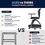 Flash Furniture Plastic Mobile Desk Chair, Dark Gray (YUYCX019DG)~#|#~E9BCBDB1-34C2-4420-A2762BA0369CD965_sc7