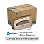 Georgia-Pacific Safe-T-Gard Toilet Seat Cover Dispenser, Half-fold, White, 10/Carton (57710)~#|#~EA002162-CDC0-404E-A99343FB111A9EA9_sc7