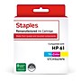 Staples Remanufactured 61 Ink Cartridge Tricolor Standard Yield Replacement for HP 61~#|#~EA186142-4B11-4DE1-AD197BFE14B2B822_sc7