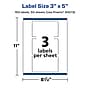 Avery Laser/Inkjet Multipurpose Labels, 3" x 5", White, 3 Labels/Sheet, 50 Sheets/Pack (94213)~#|#~EA609770-01DB-4CAC-AA0720F7BE768F53_sc7