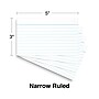 Staples 3" x 5" Index Cards, Narrow Ruled, White, 100/Pack (TR50993)~#|#~EA8EF200-66B3-46CC-95F9AA94DB23B90D_sc7