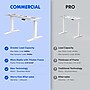 FlexiSpot E7 Commercial 48''W Electric Rectangular Adjustable Standing Desk, Black Walnut/White (E7WCOM4824-BW)~#|#~EAB04B58-D09B-45CF-A0A6E44FA8FC8CA8_sc7