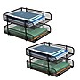 Mind Reader 2-Tier Stackable Paper Desk Tray, Metal Mesh, Black, 2/Set (2CSTACK2-BLK)~#|#~EABD61B6-1B03-4E02-8F9FC2F8EA696819_sc7