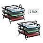 Mind Reader Metal 3-Tier Stackable Paper Desk Tray Organizer, Black, 2/Pack (3TPAP2PK-BLK)~#|#~EAF040F0-0738-43DB-A56E4C3C1F2DA2B1_sc7