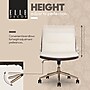 Elle Decor Ariana Criss Cross Armless Ergonomic Fabric Swivel Computer and Desk Chair, Cream (60121-CRM)~#|#~EB43442C-FE3D-4722-802C9FD11FBE6AAD_sc7