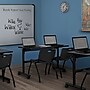 Regency Kobe 48" Flip Top Mobile Training Table- Grey & 2 'M' Stack Chairs- Black~#|#~EB485959-0A9F-438A-818432849186023E_sc7