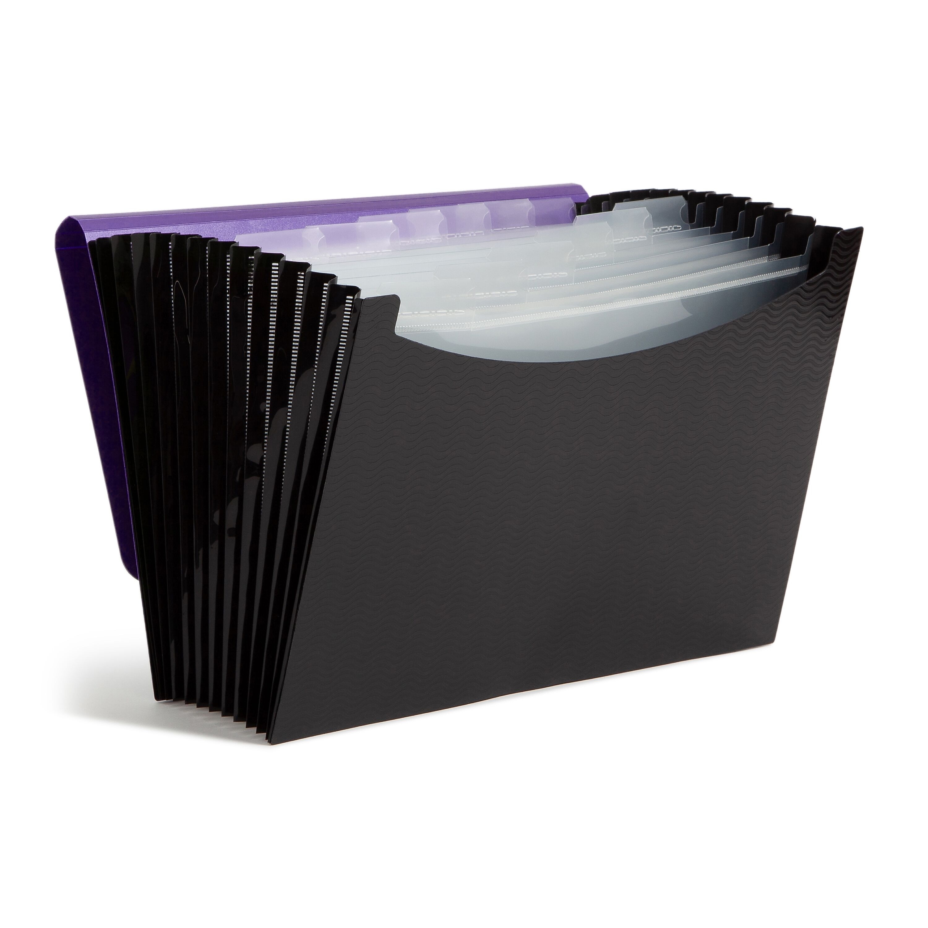 thumbnail image 2 of Staples Reinforced Plastic Accordion File 13-Pocket Letter Size Purple... 2 of 13
