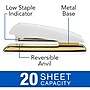 Swingline Durable Desktop Stapler, 20-Sheet Capacity, White/Gold (64701)~#|#~EB4A2075-A260-4B6E-967ABEAFAD7511C9_sc7