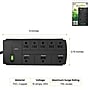 GoGreen Power 8 Outlet Surge Protector, 6' cord, Black (GG-18316BK)~#|#~EB564C24-BCCB-4515-855F1819425A5AFB_sc7