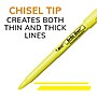 BIC Brite Liner Stick Highlighter, Chisel Tip, Yellow, 24/Pack (BL241YEL)~#|#~EB6618D5-6149-41FB-9FAEDC2204A556D9_sc7