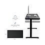 FlexiSpot EW8 48"W Rectangular Adjustable Metal Standing Desk, Black (EW8B)~#|#~EB6A85E2-8F20-467D-A3D412AD01DD1F54_sc7