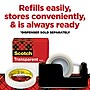 Scotch Transparent Clear Tape Refill, 0.75" x 72 yds., 3" Core, Clear, 2 Rolls/Pack (600-2P34-72)~#|#~EB891F04-8C3E-411B-B80FAF78519DBB84_sc7