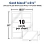 Avery Clean Edge Business Cards, 2" x 3 1/2", Glossy White, 200/Pack (8859)~#|#~EBAE00B9-7C0A-408B-8B1B567BA613A59E_sc7
