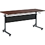 Lorell Shift 2.0 24"W x 60"D Foldable Training Room Table, Laminate, With Wheels, Mahogany/Black (LLR60760)~#|#~EBB1939F-94D6-48CA-88AE5539CED7D8BA_sc7