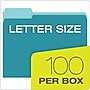 Pendaflex Recycled File Folder, 2/5-Cut Tab, Letter Size, Aqua, 100/Box (42101/3AQU)~#|#~EBD60054-50F6-4CA3-91278245E4F29203_sc7