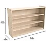 Flash Furniture Bright Beginnings 3-Section Open Storage Unit, 31.5"H x 47.25"W x 12"D, Brown (MK-ME088029-GG)~#|#~EBD8B695-7BD2-40CF-80F17F26BAAFDDB3_sc7