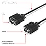 Staples TECH SVGA to VGA Cable – 6 ft. Male‑to‑Male Audio/Video Cord for Monitors, Projectors & Computers, Black~#|#~EBF0DF5A-5ECB-4BAD-A28D454D5A699D5C_sc7