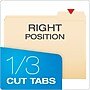 Pendaflex File Folder, 1-Tab, Right Position, Letter Size, Manila, 100/Box (R752 1/3-3)~#|#~EC023A93-32D5-4B29-BA99BDCF3E7623D1_sc7
