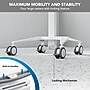 Mount-It! MedHub Mobile Medical Cart Workstation with Drawers, Monitor arm, and Locking Caster Wheels, White/Grey (MI-16026)~#|#~EC2F5FC3-4BFA-47E5-9CCF1EA3F97BAA5E_sc7