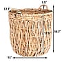 Household Essentials Tall Handwoven Banana Leaf Wicker Floor Basket Decorative Storage Basket with Handles (HHML-6649)~#|#~EC3553A9-000D-4F9E-ACD7B7BBC2E83056_sc7