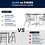 Flash Furniture Lila Indoor-Outdoor Table Set with 4 Slat Back Chairs, 27.5", Aluminum (TLH28SQ017BCHR4)~#|#~EC3EB43C-269E-4C86-B80D694259CA291F_sc7