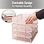 Mind Reader Metal Side Loading Stackable Letter Tray, Pink (DSTACK4-PNK)~#|#~EC49A82A-C6BF-4E37-85B42968641D0192_sc7