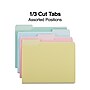 Staples File Folders, 1/3-Cut Tab, Letter Size, Assorted Pastels, 100/Pack (ST459684-CC)~#|#~EC4ABF8E-A1BE-4952-B69E6DA9135FB463_sc7