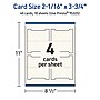 Avery Matte General Use Blank Cards, Ivory, 40/Pack (95325)~#|#~EC543B8B-AC68-4F74-A27C4503B86C5B1D_sc7