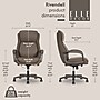 Elle Decor Rivendell AIR Lumbar Ergonomic Faux Leather Swivel Executive Chair, Mocha Brown (60124-MBRN)~#|#~EC721C7C-EB32-463C-9C661782C961BFF8_sc7