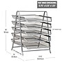 Mind Reader 5-Tier Stackable Paper Desk Tray Organizer, Metal, Silver (5TPAPER-SIL)~#|#~EC8CFEEB-79A7-4F09-9B93DBEFF2BB685E_sc7