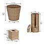Household Essentials Wicker Bathroom Accessories Set, Natural, 3 Pieces (HHML-6635)~#|#~ED0AB5D9-8683-4579-B0DB0F30DBA371D8_sc7