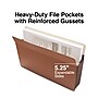 Staples Heavy-Duty Reinforced File Pocket, 5.25" Expansion, Legal Size, Brown, 10/Box (ST704401)~#|#~ED23040D-1737-44FA-AD25558543ECD09F_sc7