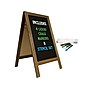 Excello Global Products Indoor/Outdoor A-Frame Sidewalk Sign, 22.8" x 40", Black/Brown (GPP-0001-S)~#|#~ED369C4D-53D5-4A22-8E2188E4A921B881_sc7