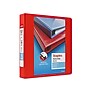 Staples Heavy-Duty 1.5-Inch D-Ring View Binder, Reinforced Spine, Holds Up to 350 Sheets, Red, for Office & School~#|#~ED4F449A-A37F-4F30-B3A41D9DDE1ABA4B_sc7