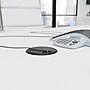 Bush Business Furniture 96W x 42D Boat Shaped Conference Table with Metal Base, White (99TBM96WHSVK)~#|#~ED705097-CB83-4E3F-ABB2BF783BD36473_sc7