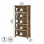 Bush Furniture Key West 66"H 5-Shelf Bookcase with Adjustable Shelves, Reclaimed Pine Laminated Wood (KWB132RCP-03)~#|#~ED81ED41-3860-467E-A69165125374B5B5_sc7