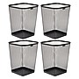 Mind Reader Metal Trash Can Without Lid, 5 Gallon, Black, 4/Pack (4SQUAGA-BLK)~#|#~ED8E2A2C-BF3B-46AA-A4B7AC4173280322_sc7
