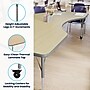 Flash Furniture Wren Kidney Activity Table, 96" x 48", Height Adjustable, Light Natural Top/Silver Frame (XUA4896KDLNTAC)~#|#~ED954DE3-138B-44E0-82892DC12C2258FF_sc7