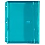 JAM Paper Plastic Binder Pocket, 3-Hole Punched, Teal Blue, 12/Pack (218VB1TE)~#|#~ED976BAD-4E79-41FA-8F7BA8405F712BD9_sc7
