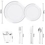 Round Elama Plastic Dinnerware Set, White/Silver, 150 Piece~#|#~EDC2741E-0D9B-48B6-B1D4C0AE459D69A6_sc7