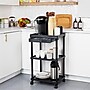 Mind Reader 3-Tier Bar Cart Plastic Rolling Utility Cart, Black (CARTCOFF-BLK)~#|#~EE461D14-8FA4-45B4-B044EEBF5DBDC1C7_sc7