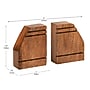 Mind Reader Wood Rustic Book Ends, 4.75", Brown (WOODEND2-BRN)~#|#~EE50324C-6BF3-497F-8CD5767BB4CB2D7F_sc7
