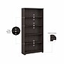 Bush Furniture Cabot 66" 5-Shelf Bookcase with Adjustable Shelves, Heather Gray (WC31766)~#|#~EE74A506-344C-423D-AA1C57D56FFE878C_sc7