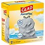 Glad ForceFlex Tall Kitchen Trash Bags, 13 Gal., Drawstring, Fresh Clean Scent, Gray, 110 Total Trash Bags (CLO78563)~#|#~EE83B0DE-11ED-41C2-9B5514D25D94A37D_sc7