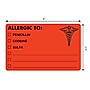 Tabbies "ALLERGIC TO:" Medical Labels, 2 1/2" x 4", Fluorescent Red, 100/Roll (TAB00488)~#|#~EE87538D-5AC4-416D-A99B7215A7A7F756_sc7
