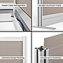 Luxor Oakwood 3-Panel Room Divider, 70"H x 70"W, Oak Grain (PPWL012)~#|#~EE933F43-AC65-4B43-B8D3214D9F80E3EB_sc7