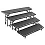 NPS 4-Level Tapered Standing Choral Riser, 72"W x 60”-78”L x 32"H, Black Carpet (RT4LC10)~#|#~EEA2802B-06CA-47BD-B3046C33D8DACC98_sc7